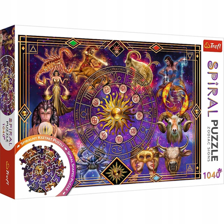 Puzzle SPIRALNE Znaki Zodiaku ASTROLOGIA układanka 1040el PREZENT TREFL 12+