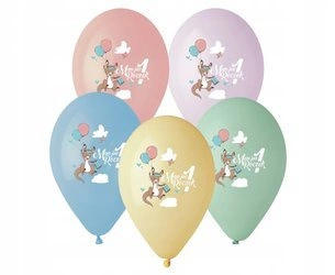 Balony Kolekcja KANGUREK na roczek Urodziny 5szt