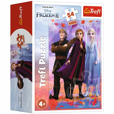 MINI Puzzle KRAINA LODU Elsa Anna układanka PREZENT dla dzieci 54el TREFL