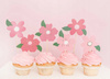 TOPPERY Kwiaty Pikery Kwiatki dekoracja na tort babeczki muffinki Róż 8szt