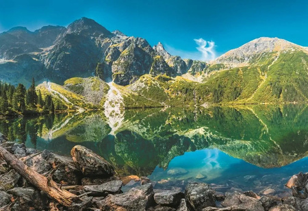 Puzzle Jezioro MORSKIE OKO Widok TATRY KRAJOBRAZ GÓRY układanka 1500 TREFL