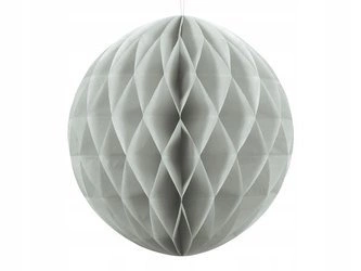 Kula bibułowa JASNY SZARY 30cm na Urodziny Wesele