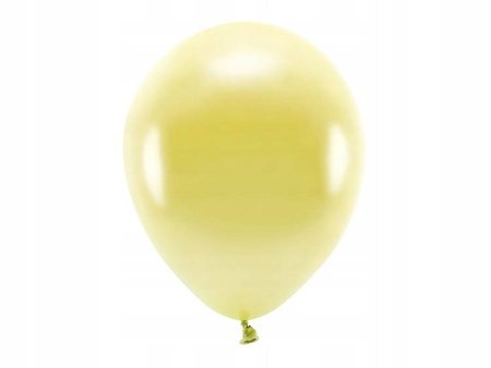 Balony ECO 30cm metaliczne JASNY ZŁOTY 10szt