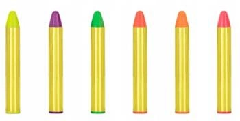 Kredki do malowania twarzy kolorowe neonowe 6szt