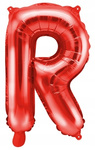 Balon CZERWONY foliowy Litera R alfabet napis na ślub urodziny roczek 40cm