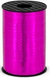 Wstążka FUKSJA tasiemka METALIZOWANA do balonów