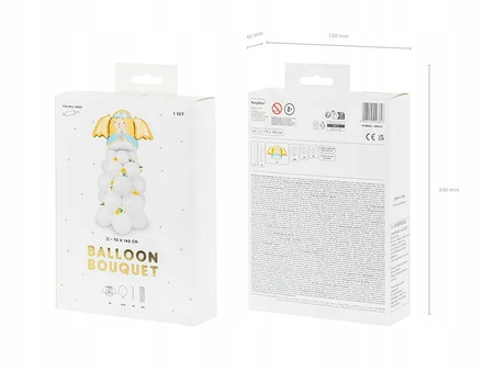 Girlanda Balonowa Złoty Anioł Bukiet balonów na Komunię Chrzest 140x70cm