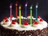 Magiczne świeczki KOLOROWY PŁOMIEŃ na tort 6 sztuk