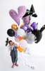 Duży Balon foliowy Nietoperz Czarny Dekoracja na Urodziny Halloween 40x13cm