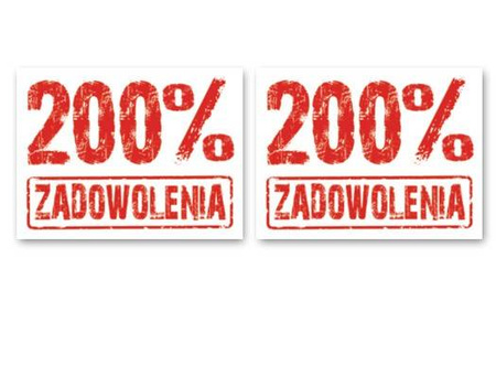 Naklejki 200% ZADOWOLENIA pod buty dla męża żony