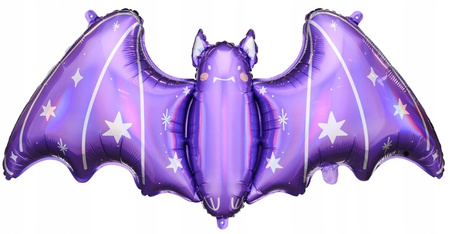Balon foliowy Nietoperz Fioletowy Dekoracja na Urodziny Halloween 119x51cm