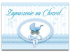 Zaproszenia NIEBIESKIE na CHRZEST CHŁOPCA 10szt.