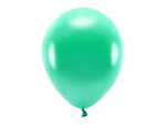 Balony ECO 30cm metaliczne ZIELONY 10szt urodziny