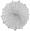 Obrus Okrągły Pajęczyna foliowy Ozdoba na Stół Urodziny Halloween 124cm