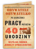 Zaproszenia PRL na 40 urodziny OBYWATELU 10szt