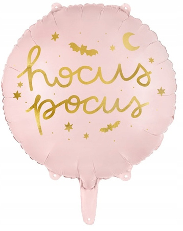 Balon foliowy Różowy Złoty Hocus Pocus Dekoracja na Urodziny Halloween 45cm