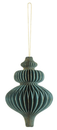 Zawieszka Sopelek Butelkowa Zieleń Bombka Papierowa honeycomb na Choinkę