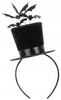 Opaska Czarny Cylinder z Nietoperzami Strój Przebranie na Halloween 19x26cm