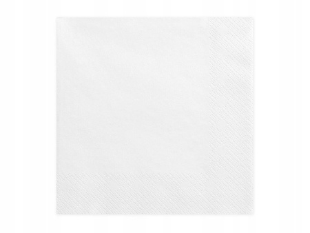 Serwetki BIAŁE trójwarstwowe 33x33cm 20szt na ślub