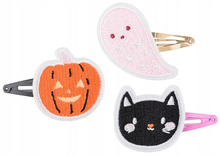Eleganckie Spinki do włosów Dynia Czarny Kot Duszek Ozdoba na Halloween 3sz