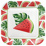 Talerzyki Kwadratowe Arbuzy Tasty Watermelons Urodziny Roczek Lato 23cm 8sz