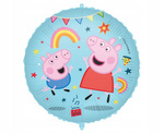 Balon foliowy Świnka PEPPA PIG GEORGE niebieski Messy Play 46cm na urodziny