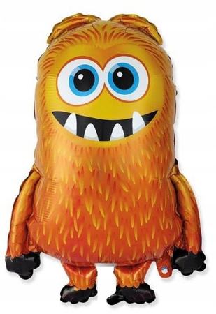 Balon foliowy Monster Orange na urodziny roczek party Potworek Potwór 35cm