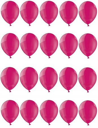 Balony 25cm Fuksjowe Przezroczyste 20szt na ślub