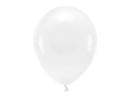 Balony ECO 30cm pastelowe BIAŁY 10szt na urodziny