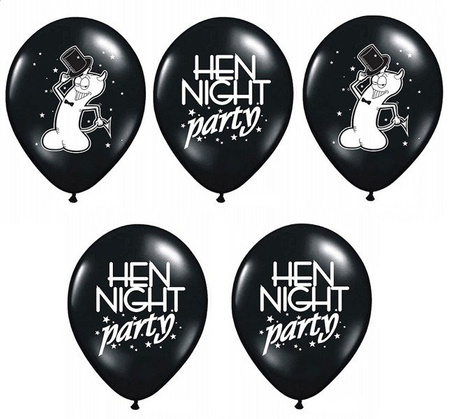 Balony HEN NIGHT PARTY na wieczór panieński 5szt