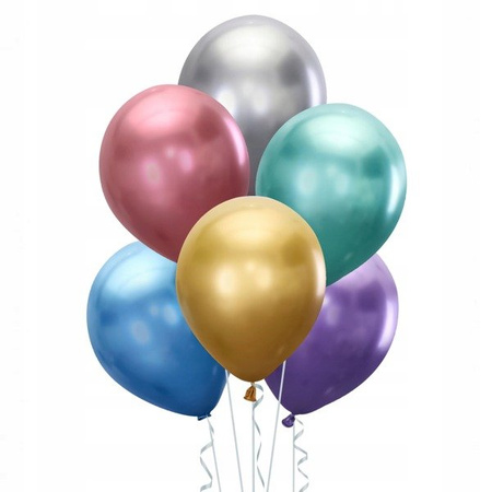 Balony KOLOROWE 30cm CHROMOWANE na urodziny ślub